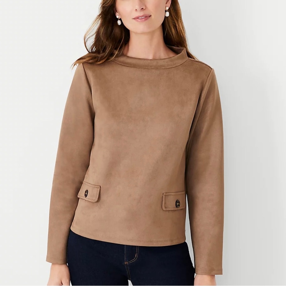 Ann Taylor faux suede top